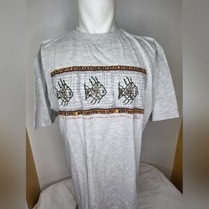 NWT Peruart Size L - Men Light Gray T-Shirt 100%cotton